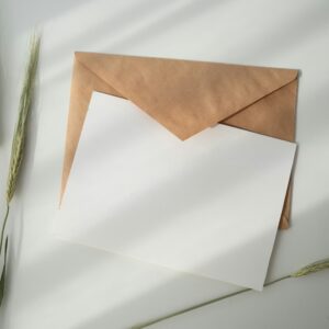 Kaartje met boodschap (vermeld boodschap bij opmerkingen bij het afrekenen)